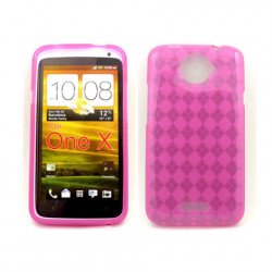 Gel Case  for HTC One X(Pink)
